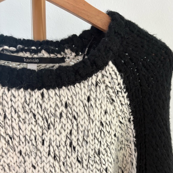 Kensie Black and White Knit Sweater - Picture 1 of 6